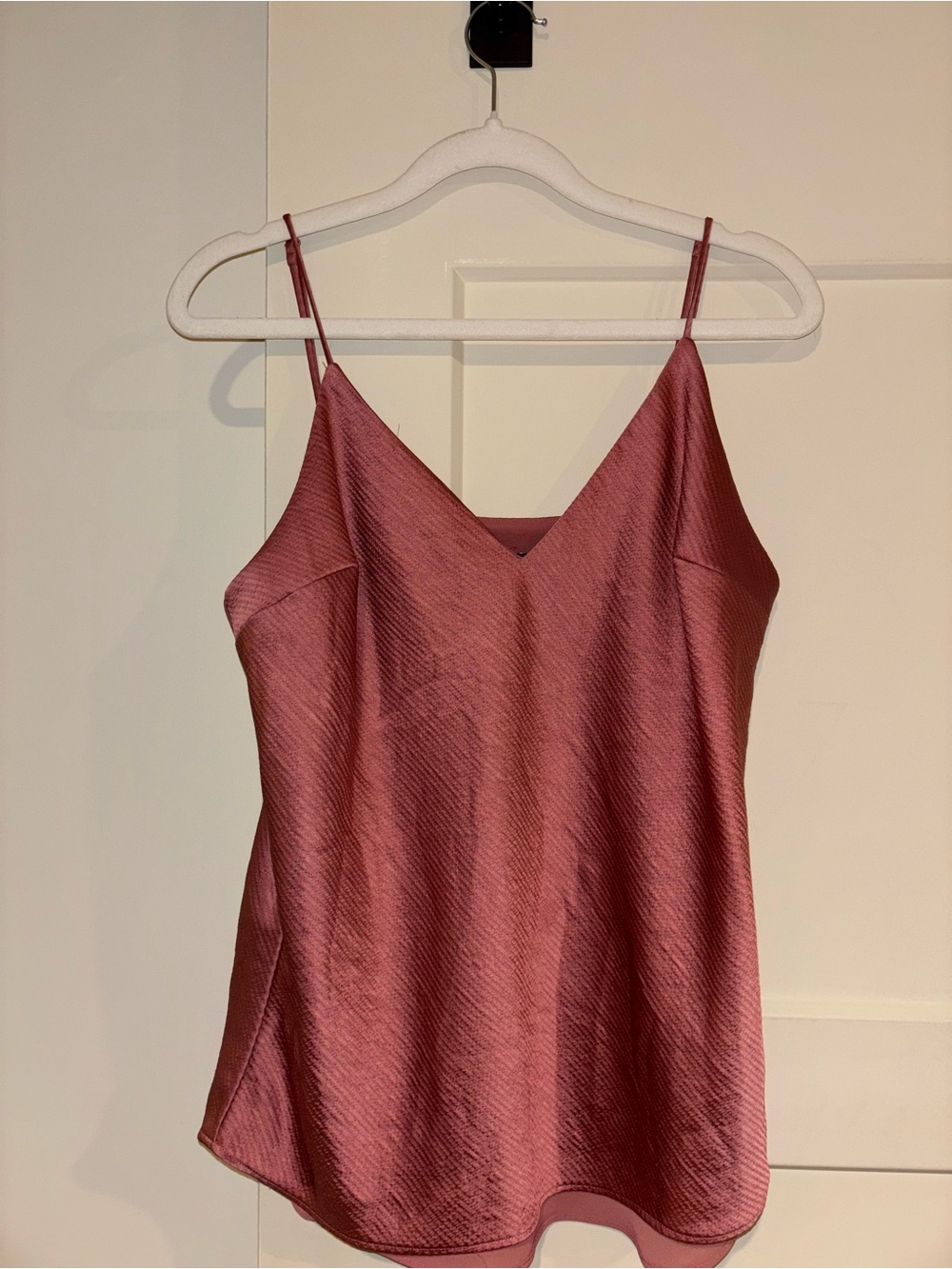 Express Rose Dust Satin Cami Tank Top
